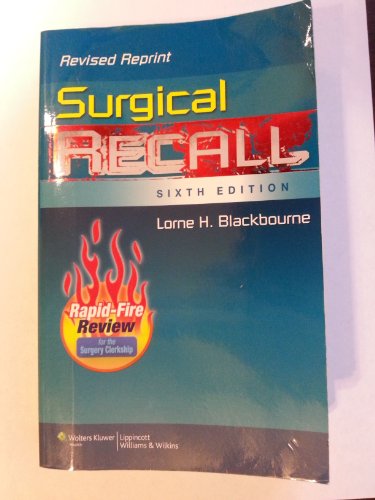 Beispielbild fr Surgical Recall zum Verkauf von Better World Books
