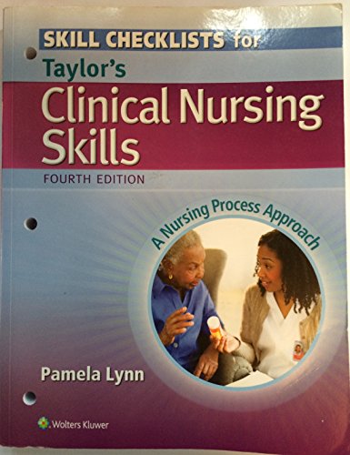 Beispielbild fr Skill Checklists for Taylor's Clinical Nursing Skills : A Nursing Process Approach zum Verkauf von Better World Books
