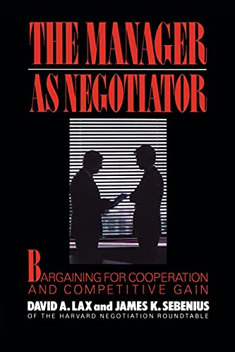 Imagen de archivo de Manager as Negotiator a la venta por HPB-Ruby