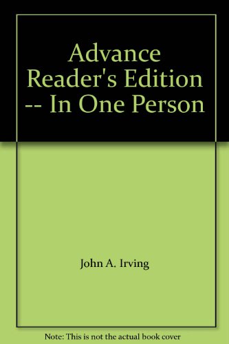 Stock image for In One Person *** ADVANCE READERS COPY*** for sale by Beaver Bridge Books