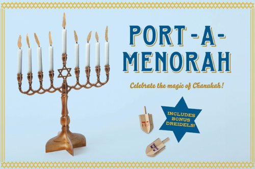 9781452107073: Port-a-menorah (Stationery): Celebrate the Magic of Chanukah