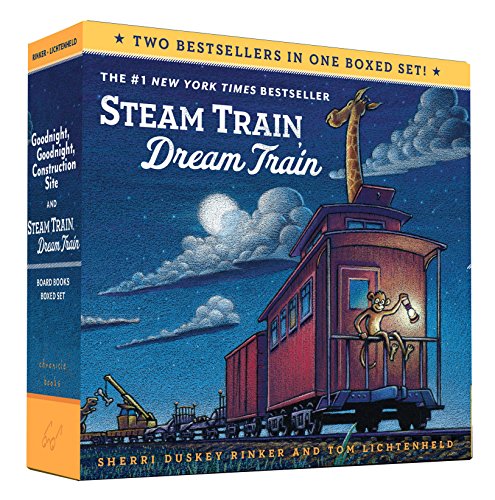 9781452146980: Goodnight, Goodnight, Construction Site and Steam Train, Dream Train Board Books Boxed Set: (Board Books for Babies, Preschool Books, Picture Books for Toddlers): 1