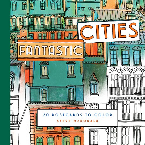 9781452155890: Fantastic Cities: 20 Postcards to Color