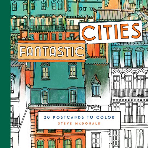 9781452155890: Fantastic Cities: 20 Postcards: 20 Postcards to Color