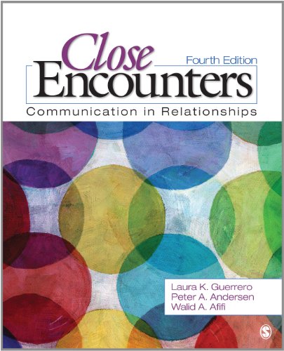 Beispielbild fr Close Encounters : Communication in Relationships zum Verkauf von Better World Books