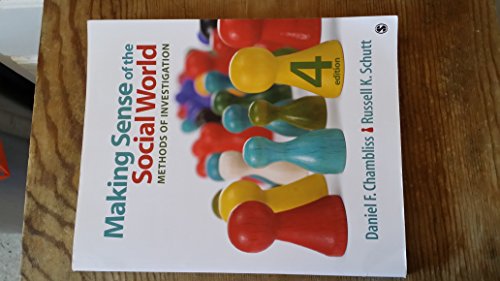 Beispielbild fr Making Sense of the Social World: Methods of Investigation zum Verkauf von SecondSale