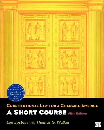 9781452218168: Constitutional Law for a Changing America: A Short Course