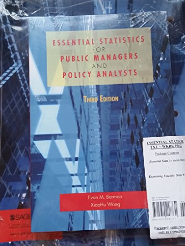 Beispielbild fr Essentials Statistics for Public Managers and Policy Analysts, 3rd Edition + Exercising Essentials: Essentials Statistics for Public Managers and Policy Analysts / Exercising Essential Statistics zum Verkauf von BooksRun