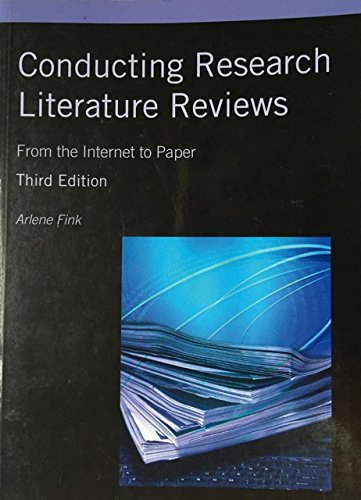Imagen de archivo de Conducting Research Literature Reviews: From the Internet to Paper a la venta por Decluttr