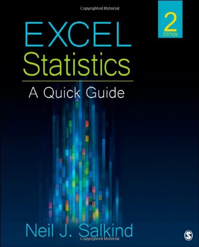 Imagen de archivo de Excel Statistics a la venta por Better World Books