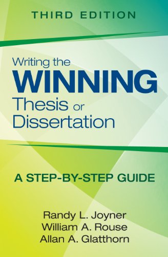 Imagen de archivo de Writing the Winning Thesis or Dissertation : A Step-By-Step Guide a la venta por Better World Books