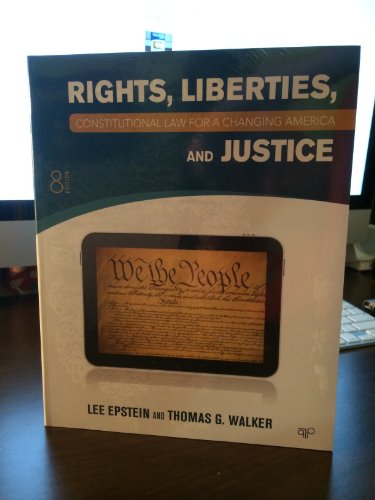Stock image for BUNDLE: Epstein: Constitutional Law for a Changing America: Rights, Liberties, and Justice, 8e + Online Resource Center for sale by Better World Books