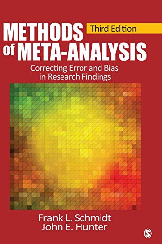 9781452286891: Methods of Meta-Analysis: Correcting Error and Bias in Research Findings