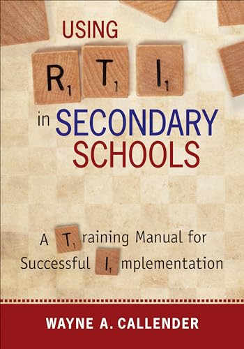 Stock image for Using RTI in Secondary Schools: A Training Manual for Successful Implementation for sale by Blue Vase Books