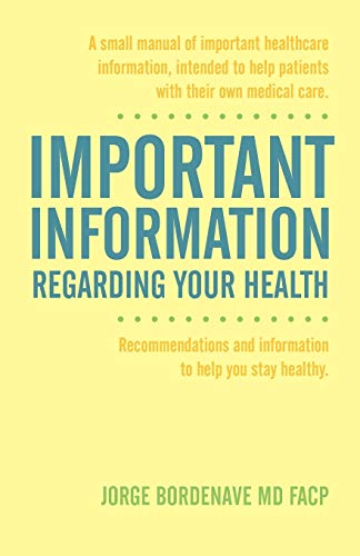 Beispielbild fr Important Information Regarding Your Health / Informacion Importante de La Salud zum Verkauf von Chiron Media