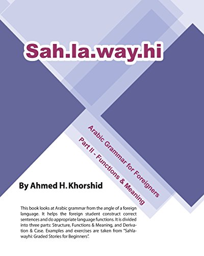 Beispielbild fr Sahlawayhi Arabic Grammar for Foreigners Part II: Functions & Meaning zum Verkauf von ThriftBooks-Atlanta