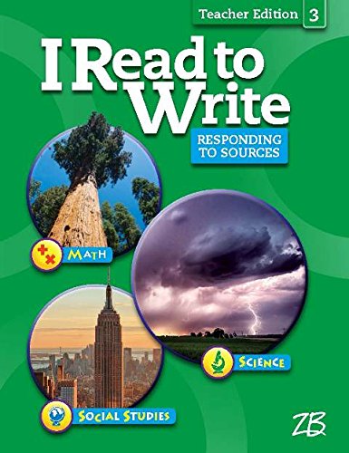9781453115824: I Read to Write Responding to Sources Teacher Edition 3