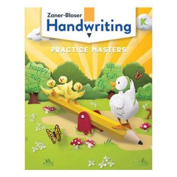 Stock image for Zaner-Bloser Handwriting, Grade K: Consumable Practice Masters (2020 Copyright) for sale by ~Bookworksonline~
