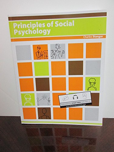 Stock image for PRINCIPLES OF SOCIAL PSYCHOLOGY (B+W) for sale by GreatBookPrices