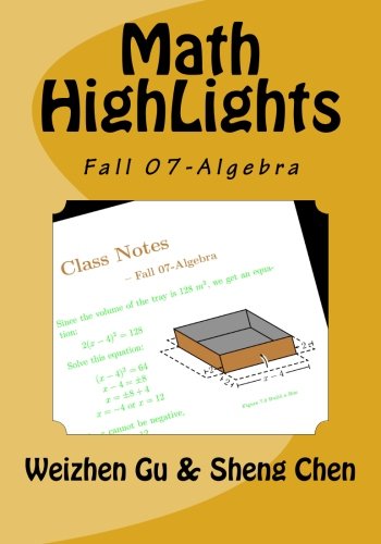 Imagen de archivo de Math HighLights: Fall 07-Algebra a la venta por HPB-Red