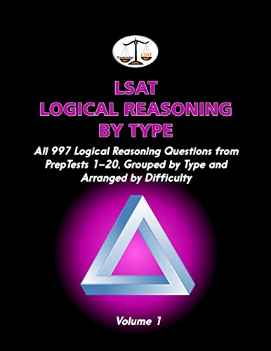 Beispielbild fr LSAT Logical Reasoning by Type, Volume 1: All 997 Logical Reasoning Questions from PrepTests 1-20, Grouped by Type and Arranged by Difficulty (Cambridge LSAT) zum Verkauf von SecondSale