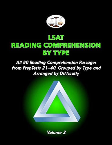 Beispielbild fr LSAT Reading Comprehension by Type, Volume 2: All 80 Reading Comprehension Passages from Preptests 21-40, Grouped by Type and Arranged by Difficulty ( zum Verkauf von ThriftBooks-Dallas