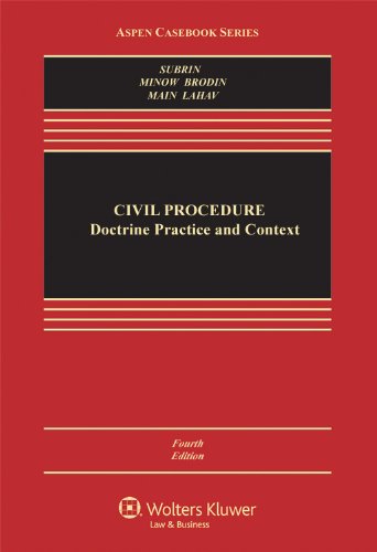 Beispielbild fr Civil Procedure: Doctrine, Practice, and Context zum Verkauf von ThriftBooks-Dallas