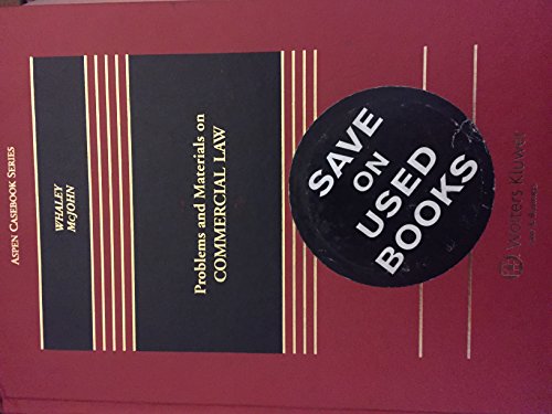 Stock image for Problems and Materials on Commercial Law, Tenth Edition (Aspen Casebook) for sale by HPB-Red