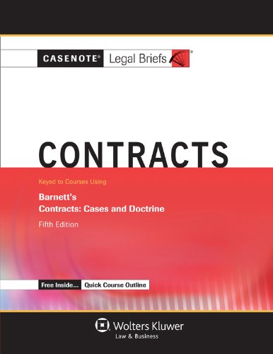9781454808022: Casenotes Legal Briefs: Contracts, Keyed to Barnett, Fifth Edition (Casenote Legal Briefs)