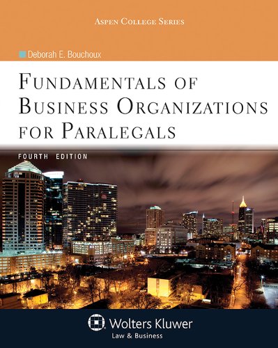 Beispielbild fr Fundamentals of Business Organizations for Paralegals zum Verkauf von Better World Books