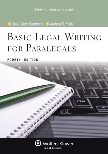 Stock image for Basic Legal Writing for Paralegals, Fourth Edition (Aspen College Series) for sale by GF Books, Inc.
