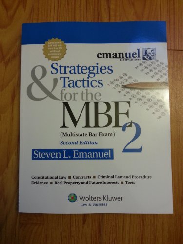 Beispielbild fr Strategies and Tactics for the MBE 2 zum Verkauf von Better World Books