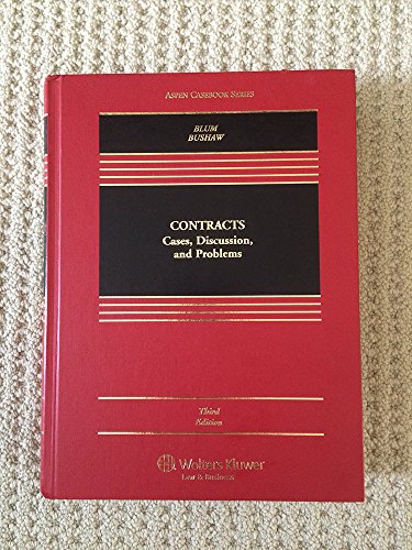 Beispielbild fr Contracts: Cases, Discussion, and Problems, Third Edition zum Verkauf von BooksRun