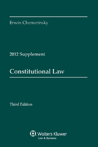 Imagen de archivo de Constitutional Law 2012 Supplement a la venta por ThriftBooks-Dallas