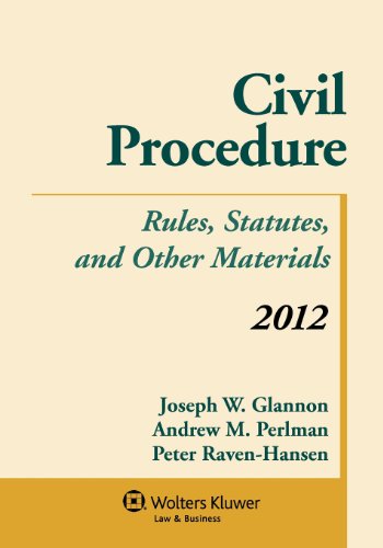 Stock image for Civil Procedure: Rules Statutes & Other Materials 2012 Supplement for sale by Half Price Books Inc.