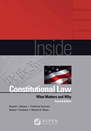 Beispielbild fr Study Guide: Inside Constitutional Law: What Matters and Why zum Verkauf von Revaluation Books