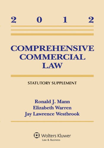 Imagen de archivo de Comprehensive Commercial Law 2012 Statutory Supplement a la venta por HPB-Red