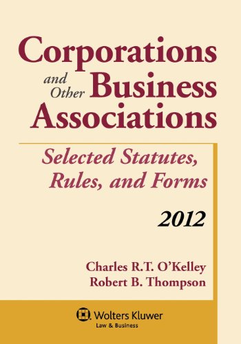 Beispielbild fr Corporations & Other Business Associations:2012 Statutory Supplement zum Verkauf von HPB-Red