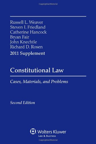 Imagen de archivo de Constitutional Law: Cases, Materials, and Problems, Second Edition, Case Supplement (Aspen Casebook) a la venta por dsmbooks