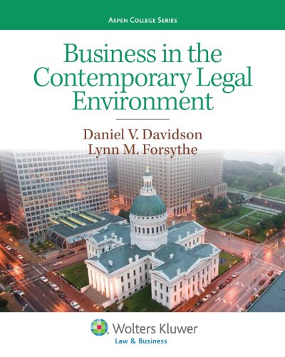 Imagen de archivo de Business in the Contemporary Legal Environment (Aspen College Series) a la venta por BookHolders