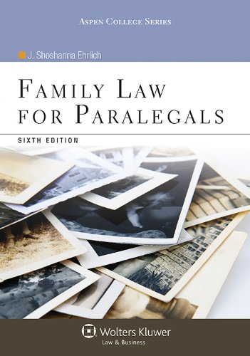 Imagen de archivo de Family Law for Paralegals, Sixth Edition (Aspen College) a la venta por SecondSale