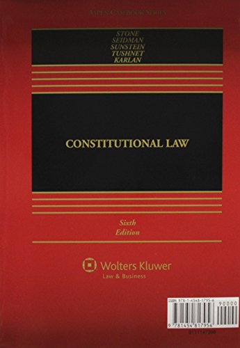 Constitutional Law [With eBook] (9781454817956) by Stone