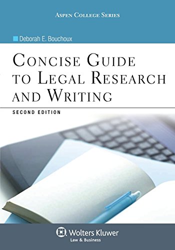 Beispielbild fr Concise Guide To Legal Research and Writing, Second Edition (Aspen College) zum Verkauf von Wonder Book