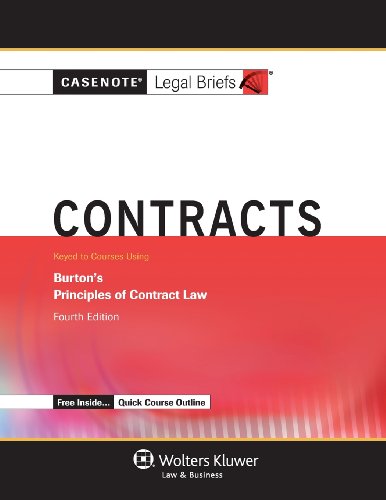 Beispielbild fr Casenote Legal Briefs : Contracts, Keyed to Burton's zum Verkauf von Better World Books