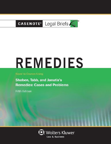 Beispielbild fr Remedies: Shoben Tabb & Janutis 5e (Casenote Legal Briefs) zum Verkauf von SecondSale