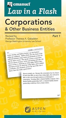 Emanuel Law in a Flash for Corporations and Other Business Entities (9781454824954) by Theresa Gabaldon