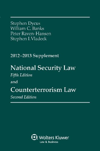 Imagen de archivo de National Security Law and Counterterrorism Law 2012-2013 Supplement a la venta por ThriftBooks-Dallas