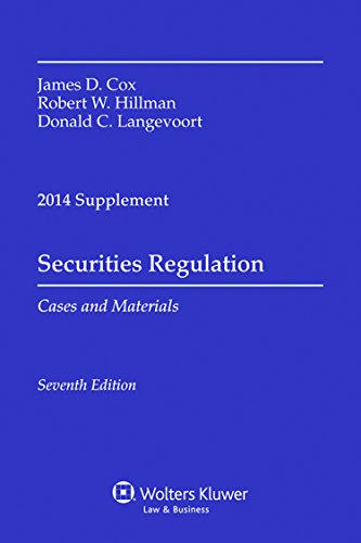 Imagen de archivo de Securities Regulation Cases and Materials Supplement a la venta por The Book Spot