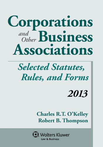 Imagen de archivo de Corporations and Other Business Associations Select Stat 2013 Supp a la venta por Better World Books