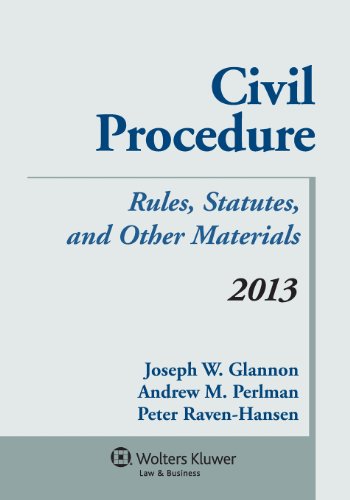 Beispielbild fr Civil Procedure: Rules Statutes & Other Materials 2013 Supplement zum Verkauf von The Maryland Book Bank